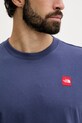 The North Face t-shirt bawełniany Redbox NF0A8EG5BOT1 niebieski