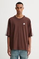 adidas Originals tricou din bumbac Oversize Tee imprimeu maro KA0476