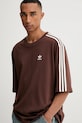 adidas Originals tricou din bumbac Oversize Tee maro KA0476