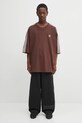 adidas Originals t-shirt bawełniany Oversize Tee KA0476 brązowy