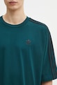 Βαμβακερό μπλουζάκι adidas Originals Oversize Tee πράσινο JY1396
