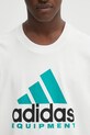 adidas Originals t-shirt bawełniany EQT Tee biały JW9129