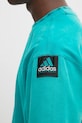 Βαμβακερό μπλουζάκι adidas Originals EQT Tee τιρκουάζ JV5822