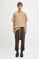 Βαμβακερό μπλουζάκι adidas Originals Mg Lo Ss T JY2970 μπεζ