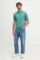 Βαμβακερό μπλουζάκι Marc O'Polo 526201251054 τιρκουάζ AW25