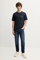 Marc O'Polo t-shirt bawełniany 526201251138 granatowy AW25