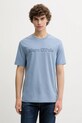Marc O'Polo t-shirt bawełniany nadruk niebieski 526201251154