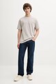 Marc O'Polo t-shirt bawełniany 526206451158 beżowy AW25