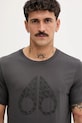 MOOSE KNUCKLES t-shirt in cotone Chamblee grigio M35MT751
