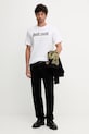 Just Cavalli tricou din bumbac 79OAHT16.CJ500 alb AW25