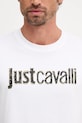 Just Cavalli tricou din bumbac 79OAHT16.CJ500 alb