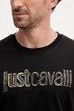 Just Cavalli t-shirt bawełniany 79OAHT16.CJ500 czarny