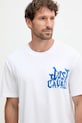 Just Cavalli t-shirt bawełniany biały 79OAHE13.CJ110