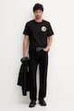 Just Cavalli t-shirt bawełniany 79OAHT11.CJ500 czarny AW25