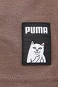 Βαμβακερό μπλουζάκι Puma PUMA x RIPNDIP 633779 καφέ