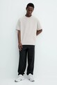 Abercrombie & Fitch tricou din bumbac KI124.5393.175 bej AW25