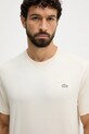 Lacoste t-shirt bawełniany beżowy TH5492