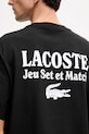 Lacoste t-shirt bawełniany TH5950 czarny