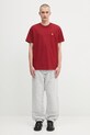 Bavlněné tričko Carhartt WIP S/S Chase I026391.30QXX burgundské
