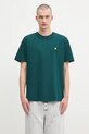 Carhartt WIP t-shirt bawełniany S/S Chase bawełna zielony I026391.30YXX