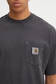 Carhartt WIP t-shirt bawełniany S/S Hudson Pocket czarny I035140.895F