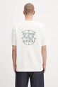 Бавовняна футболка Drôle de Monsieur Le Tshirt Slogan Tresses regular бежевий H.TS259.CO134