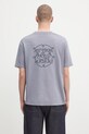 Drôle de Monsieur t-shirt bawełniany Le Tshirt Slogan Tresses bawełna niebieski H.TS259.CO134
