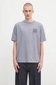 Odzież Drôle de Monsieur t-shirt bawełniany Le Tshirt Slogan Tresses H.TS259.CO134 niebieski