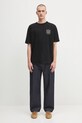 Бавовняна футболка Drôle de Monsieur Le Tshirt Slogan Tresses H.TS259.CO134 чорний