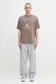 Бавовняна футболка Drôle de Monsieur Le Tshirt Grand HUtel H.TS261.CO002 коричневий