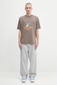 Памучна тениска Drôle de Monsieur Le Tshirt Grand HUtel H.TS261.CO002 кафяв