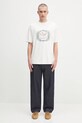 Βαμβακερό μπλουζάκι Drôle de Monsieur Le Tshirt Plateau H.TS255.CO002 λευκό