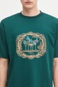 Drôle de Monsieur tricou din bumbac Le Tshirt Plateau verde H.TS255.CO002