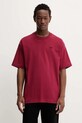 Vans t-shirt bawełniany aplikacja bordowy VN000P56BRD1