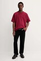 Vans t-shirt bawełniany VN000P56BRD1 bordowy AW25