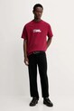 Vans t-shirt bawełniany VN000PBSBRD1 bordowy AW25