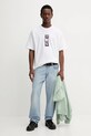Βαμβακερό μπλουζάκι Vans VN000PDTWHT1 λευκό AW25