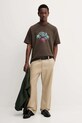 Vans t-shirt bawełniany VN000PDYEMP1 brązowy AW25