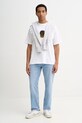 Vans t-shirt bawełniany VN000PE7WHT1 beżowy AW25