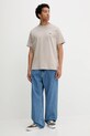 Vans t-shirt bawełniany VN000R9X7D61 beżowy AW25