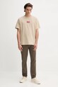 Levi's t-shirt bawełniany 87373.0217 beżowy AW25