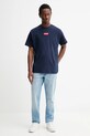 Levi's t-shirt bawełniany 87373.0220 granatowy AW25