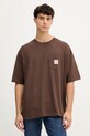 Памучна тениска Levi's свободна кафяв A5850.0025