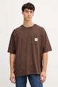 Bavlnené tričko Levi's relaxed hnedá A5850.0025