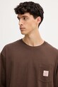 Памучна тениска Levi's кафяв A5850.0025