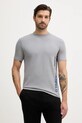 Karl Lagerfeld t-shirt z elastanem szary 554235.755401