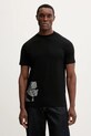 Karl Lagerfeld t-shirt z elastanem czarny 554235.755404