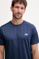 New Balance t-shirt treningowy granatowy MT41222NNY