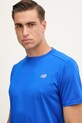 Odzież New Balance t-shirt MT41222BUM niebieski