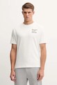 New Balance t-shirt bawełniany nadruk beżowy MT53921SST